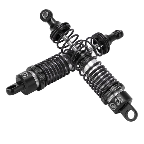 Riousery Front and Rear Metal Spring Shock Absorber RC Car Shock Absorber for AXIAL SCX 10 1/10 RC Car Black - High Performance Suspension Upgrade Parts (3.9 inches / 100 mm Length)