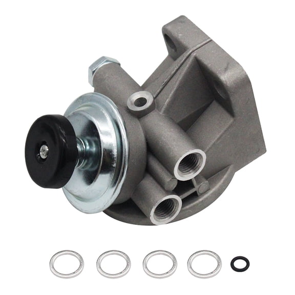 Riousery Fuel Filter Primer Pump Fit for Citroen C25 Relay Peugeot Boxer J5 Diesels 1.9 2.5 Turbo Engines Replacement Aluminum 5.51 inches / 14 cm