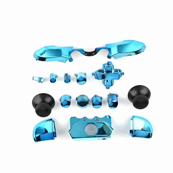 Riousery Full Button Sets Mod Replace Part for Microsoft Xbox One Controller 3.5mm Jack (Blue) Premium Video Game Console Parts and Accessories Replacement Kits for Gamers