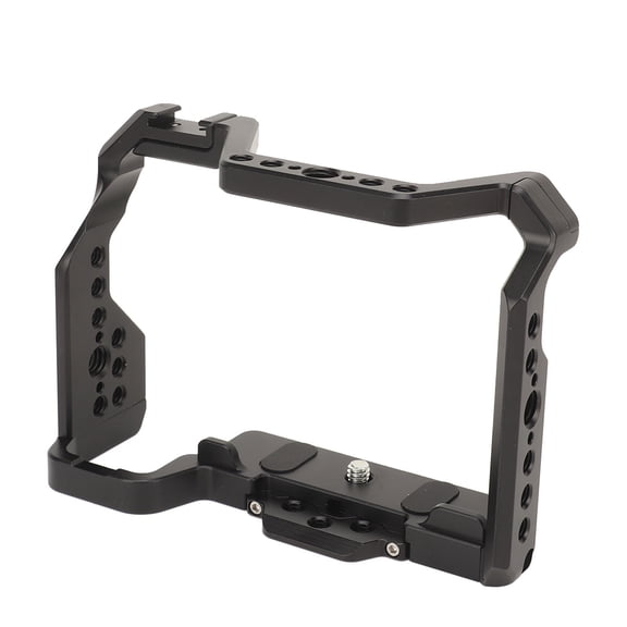 Riousery Full Camera Cage for Nikon Z50 Mirrorless Cameras, Premium Aluminum Alloy Protective Video Making Rig with 1/4 & 3/8 Inch Threaded Holes and Cold Shoe Mount, 6.7 inches / 17 cm Length