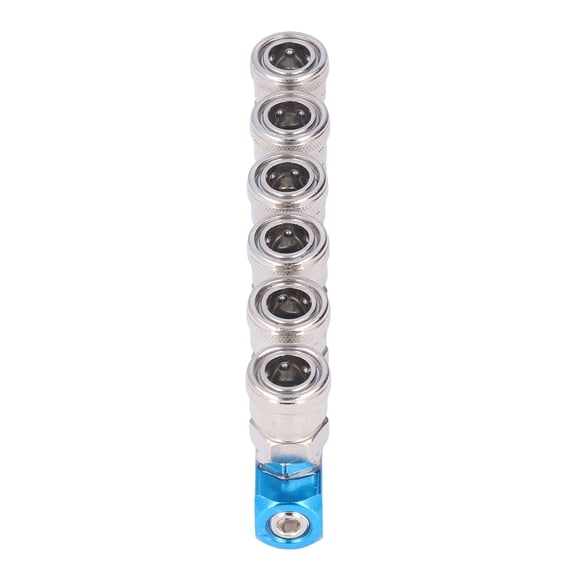 Riousery G1/4 Air Distribution Block Straight Air Hose Splitter SML-6, 7.3 inches / 185 mm Length[cite: 1]