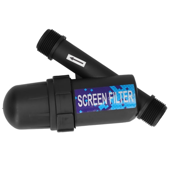 Riousery G1in Mesh Screen Water Filter, Durable Plastic and Stainless Steel Irrigation Equipment for Garden Watering, Reliable Micro-Spray System Accessories, 7.1 x 5.1 x 2.8 inches / 18 x 13 x 7 cm