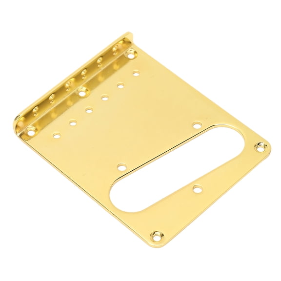 Riousery GA392 Top Loader Guitar Bridge Plate Steel 6 Strings Gold Color Electric Guitar Base Tailpiece Replacement Part for Telecaster Accessories 3.94 x 3.15 x 0.39 in / 10 x 8 x 1 cm