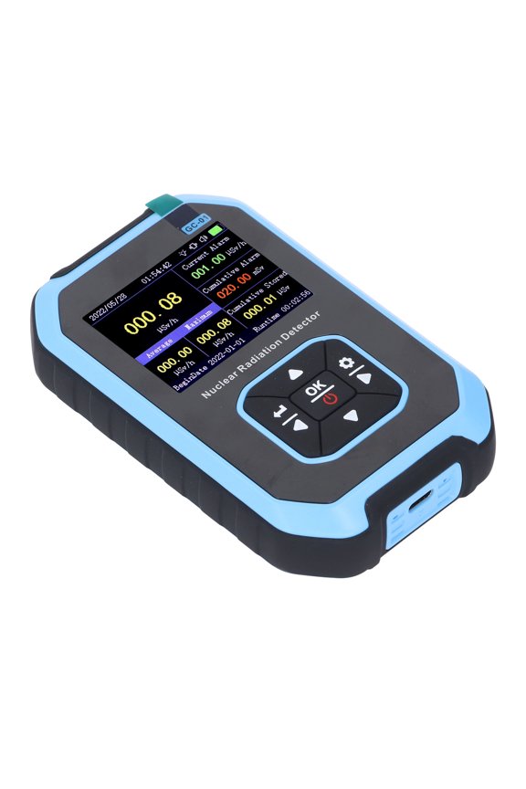 GC-01 Nuclear Radiation Detector Device Counter Dosimeter Portable Handheld Rechargeable Beta Gamma X Ray Meter, Blue, 1 Count