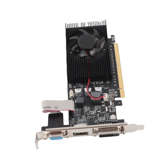 Riousery GT610 2GB DDR3 Graphics Card 64bit PCI Express 2.0, 810MHz Memory 1000MHz Core Frequency Desktop PC Video Card with VGA DVI HD Multimedia Interface Output Ports Air Cooled