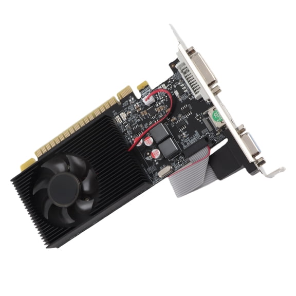 Riousery GT730 2GB GDDR3 64-bit Computer Gaming Graphics Card with Cooling Fan PCIE 2.0 Support DVI I VGA HD Multimedia Interface for PC High Performance Display