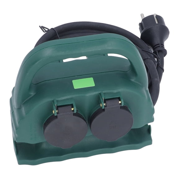 Riousery Garden Power Socket 4 Outlets IP44 Waterproof Outdoor Extension Cord Stake 16A 3680W 6.56ft / 2m Cable with Handle and Ground Spike