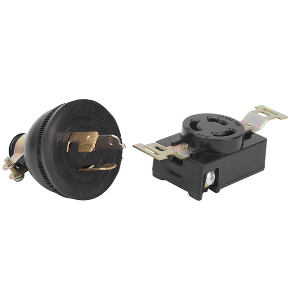Riousery Generator 3-Hole Socket Plug Single-Phase Copper Diesel Engine Accessories 3/5/6.5/8KW AC220V Heavy Duty Durable Power Equipment Replacement Part For Safe Reliable Energy Transfer Component