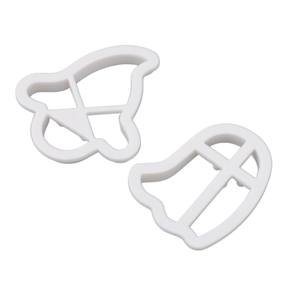 Riousery Ghost Cookie Cutters for Baking, Halloween Ghost Biscuit Cutter and Mold Set for Party Supplies, 2 Pieces, Durable Food-Grade ABS (2.6 x 2.3 inches / 6.5 x 5.9 cm)