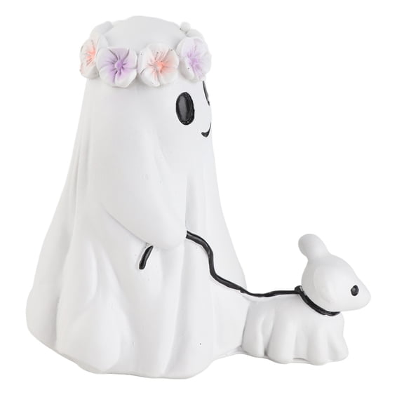 Riousery Ghost Walking Dog Statue Spooky Cute Resin Home Decoration Tabletop Ornament Decor 5.91 inches / 15 cm[cite: 1]