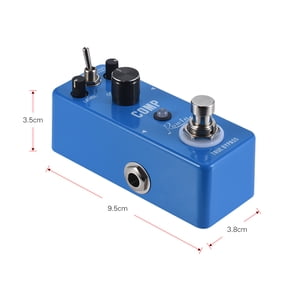 Riousery Guitar Compressor Effect Pedal with Aluminum Alloy Shell, Normal and Treble Compression Modes, True Bypass Switching, Compact Nano Size for Electric Guitars and Bass Players, Silver