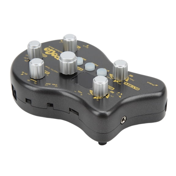 Riousery Guitar Multi Effects Processor Pedal POGO Delay Reverb Distortion with Tuner Drum Machine, Metal Shell, AU Plug, 13 cm / 5.12 inches