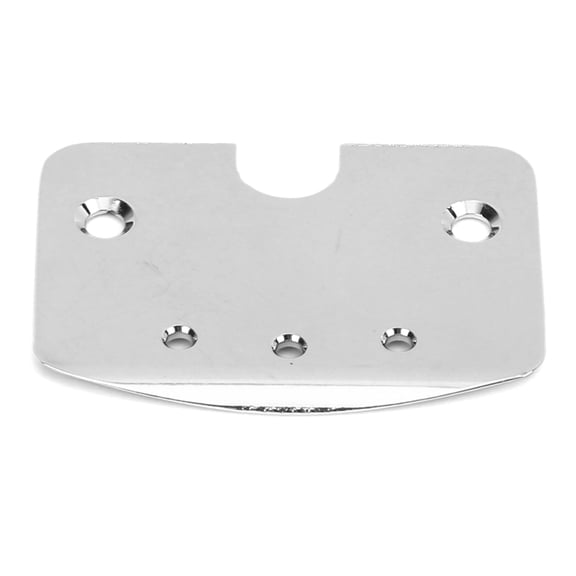 Riousery Guitar Neck Plate Metal Replacement for 3-String Cigar Box Electric Guitars Accessories Hardware Chrome Plated Neck Joint Back Mounting Plate Musical Instrument Parts (2.36 inches / 6 cm)