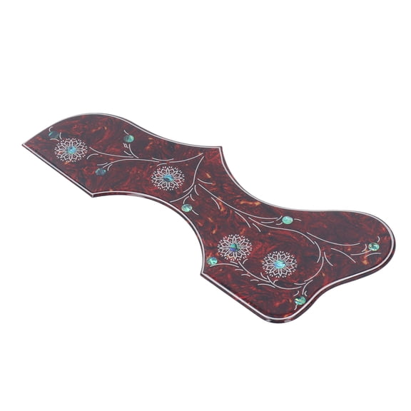 Riousery Guitar Pickguard Sticker Impact Scratch Protection 2.5mm / 0.1 inches Thickness Self Adhesive Abalone Inlay Celluloid Acoustic Guitar Pickup Guard Decoration Replacement Part for J200