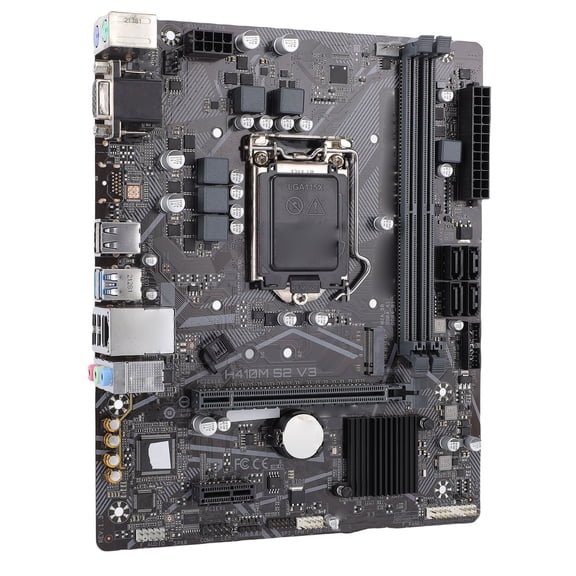 Riousery H410M V3 S2 M-ATX Motherboard LGA 1200 Dual Channel DDR4 PCIe 3.0 USB 3.2 Desktop Mainboard (11.02 inches / 28 cm)