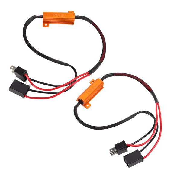 Riousery H7 LED Decoder 50W 8 Ohm Aluminum Housing Load Resistor Anti-Flicker Error Free Headlight Fault Canceller, 2 Pack
