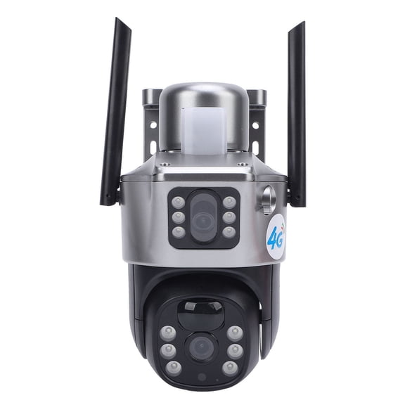 Riousery HD 4G Security Camera Outdoor, Double Lens 2MP Solar Monitoring Surveillance System, IP66 Waterproof Home Security Camera with Smart Motion Detection, Dual Lens Camera 10 in / 25.4 cm