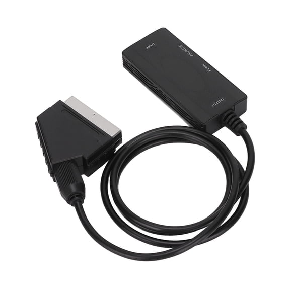 Riousery HD Multimedia Interface to SCART Converter Full HD 1080P AV Adapter with USB Power Cable for HDTV Monitor Projector, Plug and Play Video Audio Converter (5.91 in / 15 cm, Black)