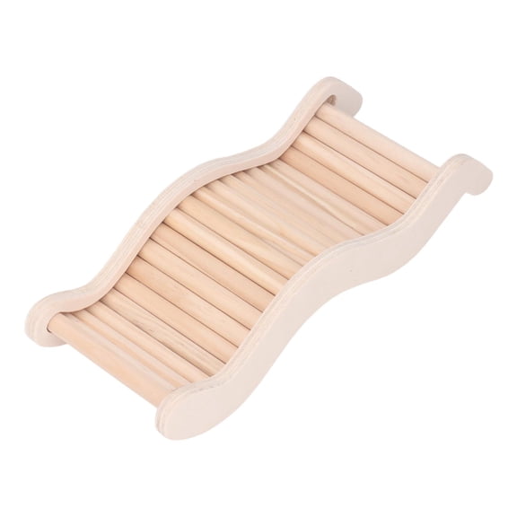 Riousery Hamster Ladder Wooden Bridge Easy Installation Anxiety Reduction Interactive Climbing Toy for Decoration M