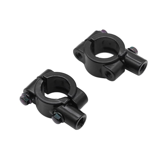 Riousery Handlebar Mirror Mount Clamp Aluminum Rearview Side Mirrors Adapter Holder Universal for Bicycle Motorcycle Scooter, 2 Pcs 10mm / 0.39 inches, Black[cite: 1]