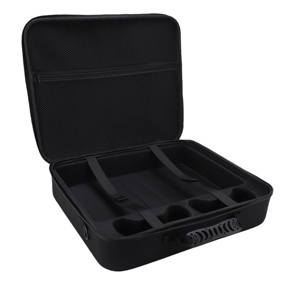 Riousery Hard Console Carrying Case for PlayStation 5 Waterproof Game Console Carry Bag Scratch Resistant with Shoulder Strap for Dual Controllers & Power Adapter Accessories Black