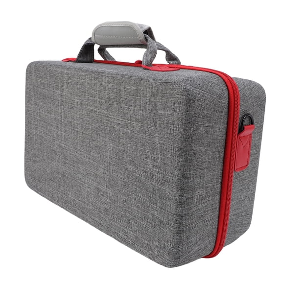 Riousery Hard Shell Carrying Case for PS5 Slim Console, Large Capacity Protective Travel Storage Bag with Shoulder Strap for DualSense Controller, Headsets and Accessories, 15.7 Inches / 40 cm, Gray