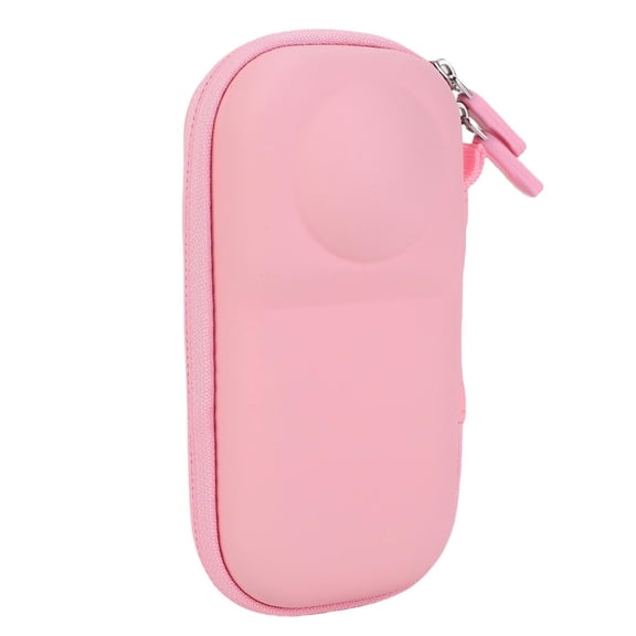 Riousery Hard Shell Storage Bag Fit for Insta360 X5 Camera Water Proof PU Carrying Case Protective Cover Pink 6.3 in / 16 cm