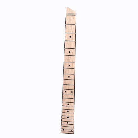 Riousery Headless Electric Guitar Neck, 25 Fret Maple Wood Fingerboard Replacement Part for 6 Strings Travel Guitar, Premium Musical Instrument Neck Accessories (22.05 in / 56.0 cm)