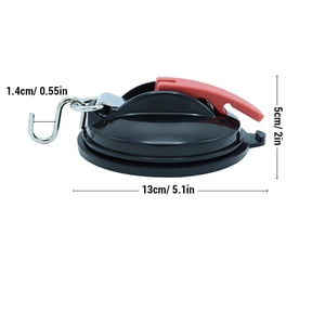 Riousery Heavy Duty Vacuum Suction Cup Anchor with Securing Hook, Powerful Car Camping Awning Caravan Tie Down for Bathroom and Outdoor Tents, 13.00x13.00x5.00 inches / 33.02x33.02x12.70 cm, 1 Pack