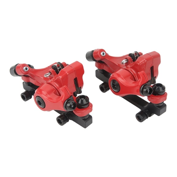 Riousery High Performance Aluminum Alloy Mountain Bike Mechanical Disc Brake Kit Front and Rear Cable Puller Calipers Replacement Parts for MTB Cycling Bicycles Quick Install Red 10 inches / 25.4 cm