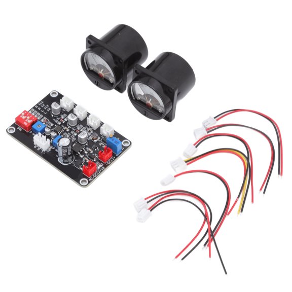 Riousery High-Precision VU Level Meter Power Amplifier Panel DB Audio Meter Header with Driver Board for Recording Studio Home and Car Stereo System, 1.4x1.4x1.3 Inches / 3.5x3.5x3.2 cm