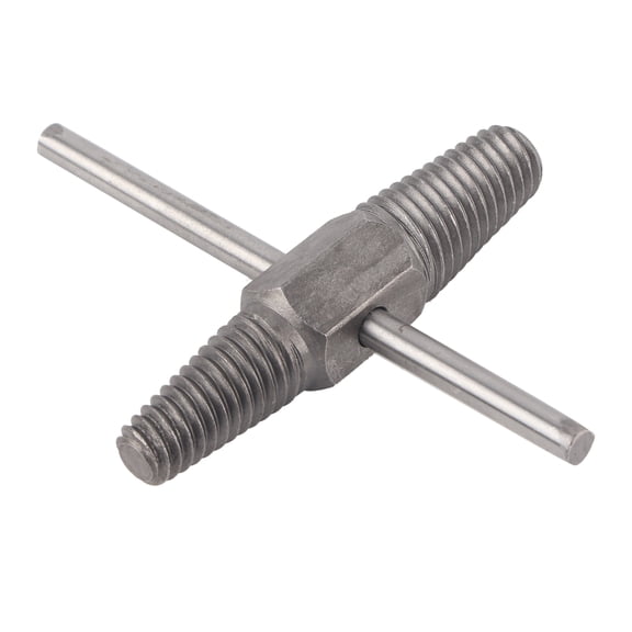 Riousery High Speed Steel Double-Ended Screw Extractor and Broken Bolt Remover with Rotating Rod for Aging Water Pipes, 5.9 inches / 15 cm Hand Tool
