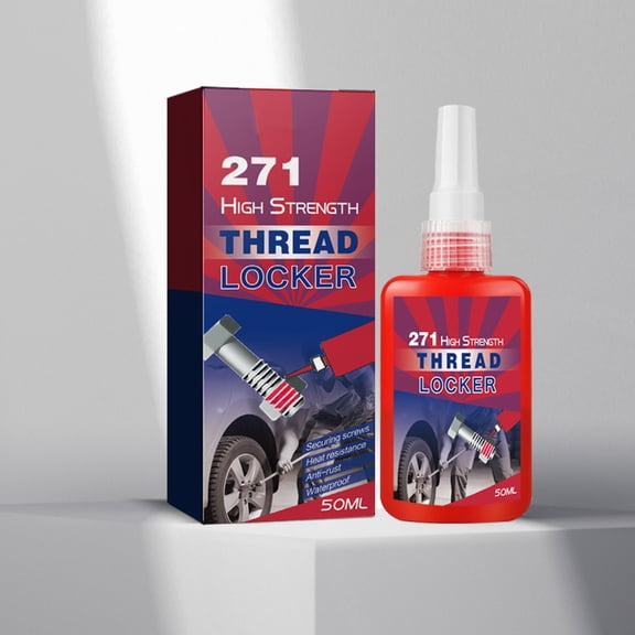 Riousery High Strength Threadlocker 50ml (1.69 fl oz) Heavy Duty Liquid Adhesive for Screws and Bolts Secure Bonding, High Temperature Resistance, Anti-Vibration Fastener Sealant Automotive DIY Use