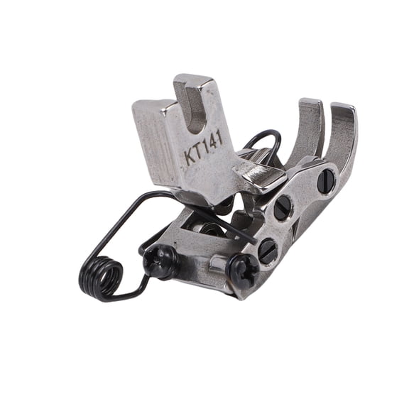 Riousery Hinged Tank Presser Foot KT141 Full Steel for Extra Thick Fabric Industrial Lockstitch Sewing Machine Flat Car Front Rear Interactive Attachment Replacement Tool (1.4 inches / 3.6 cm)