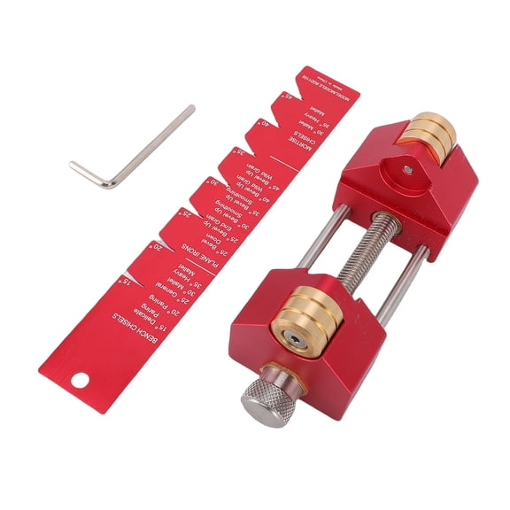 Riousery Honing Guide Sharpener Jig for Chisels and Planes with Roller Wheel Angle Fixture Gage, Accurate Woodworking Tool Kit for Carpenters (9.06 inches / 23 cm)