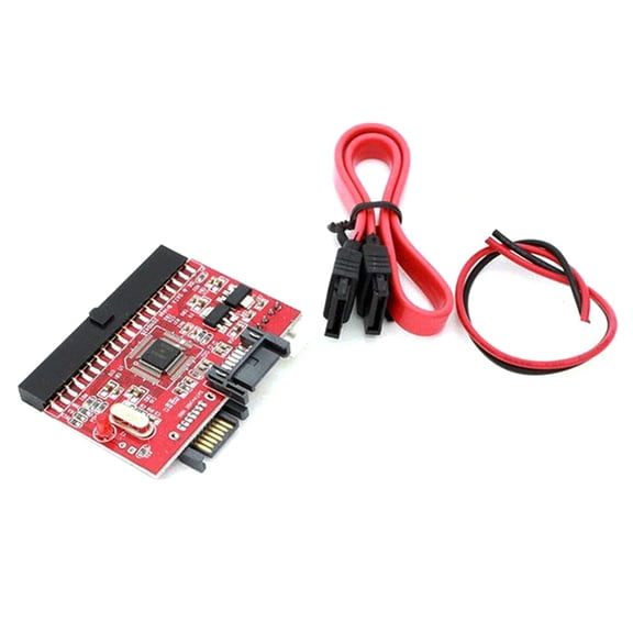 Riousery IDE to SATA Adapter, Bi-Directional ATA ATAPI Serial HDD Hard Drive Converter with SATA & Power Cable (6.0 x 5.0 in / 15.2 x 12.7 cm)