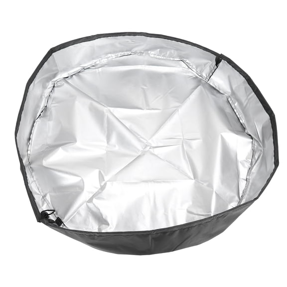 Riousery Ice Tub Cover 420D Oxford Cloth Soft Shell Spa Cover Sun Proof Snow Proof Dust Proof Bath Tub Cover for Outdoor Large (9.45 inches / 24 cm)