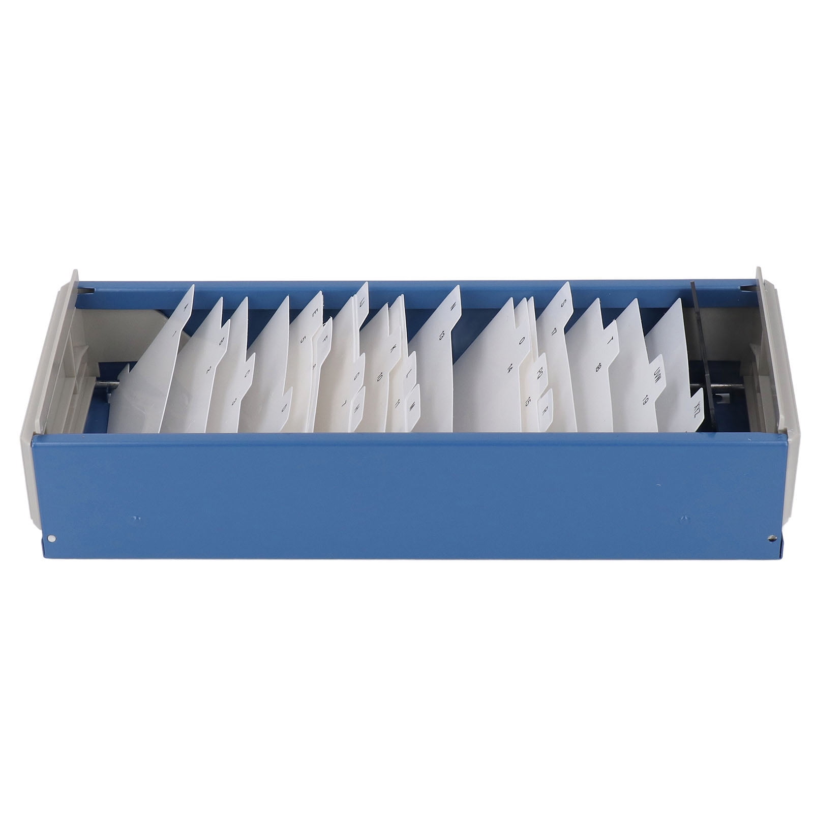Riousery Index Card Holder Hold 800 Business Cards A To Z Organizer Box with High Transparent Cover for Office and Desktop Blue 10.63 x 4.33 x 3.15 inches / 27 x 11 x 8 cm