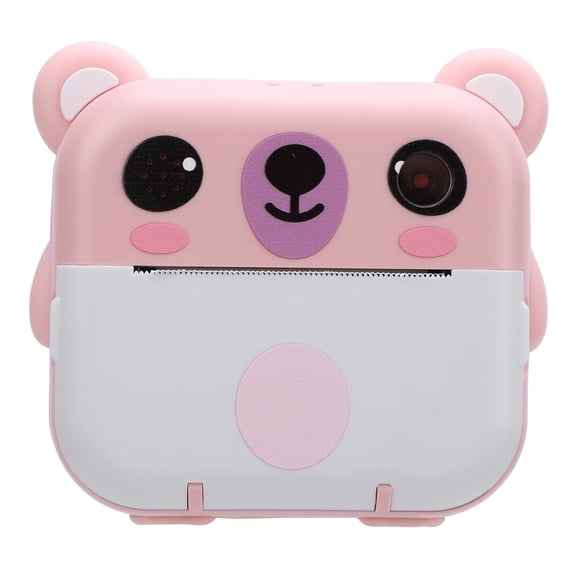 Riousery Instant Print Camera for Kids, 1080P Digital Camera with 2 Inches / 5.08 cm TFT Screen, Portable Toy Camcorder with Grayscale Zero Ink Thermal Printing Paper, Music and Games, Roseate Pink
