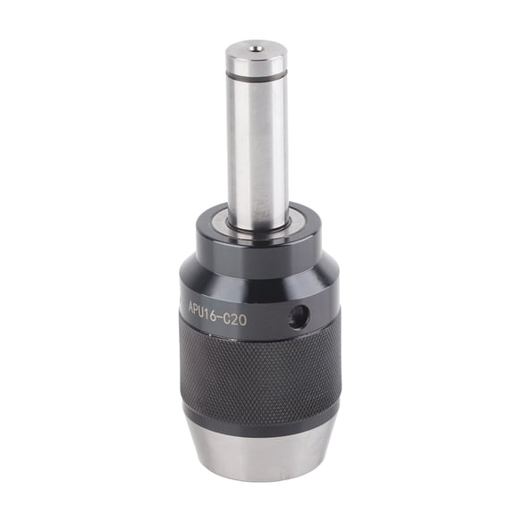 Riousery Integral Drill Chuck Keyless with Straight Shank Lathe Hardware Tools Accessories APU16-C20 for Milling Machine Heavy Duty Industrial Replacement Part