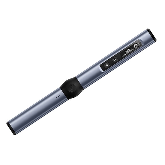 Riousery Intelligent Electric Soldering Iron Portable Station 65W with 0.87-inch OLED Display Aluminum Alloy Housing PID Temperature Control Blue Standard Edition