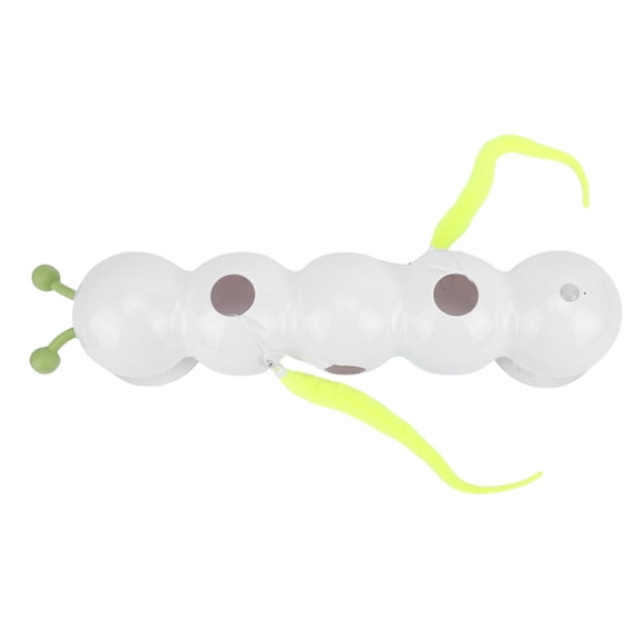 Riousery Interactive Electric Caterpillar Cat Toy with Suction Cup Base, Smart Motion Sensing Rechargeable Fluffy Teaser, 15.75 inches / 40 cm