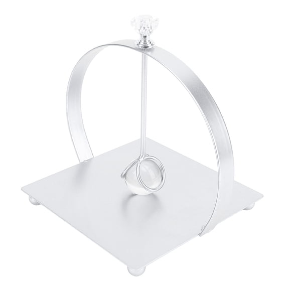 Riousery Iron Napkin Holder for Table Tabletop Napkin Dispenser with Weighted Center Bar for Home Kitchen Restaurant Hotel Cafe Bar Arc Handle Silver Finish 5.91 Inches / 15 cm Length