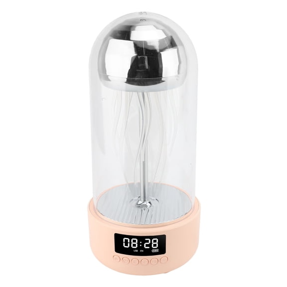 Riousery Jellyfish Lamp Speaker Multi Functional Rechargeable 7 Color Night Light 5.0 Tech for Bedroom Roseate