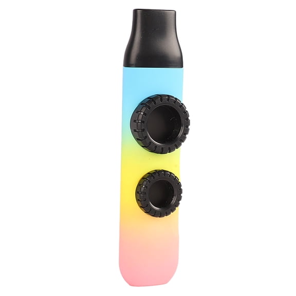 Riousery Kazoo Plastic Professional Adjustable Tone Musical Instrument with 10 Flute Diaphragms for Ukulele Violin Guitar Accompaniment, High Gloss Tri Colour Gradient