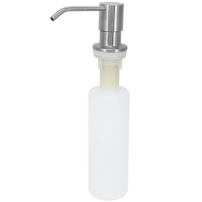 Riousery Kitchen Sink Soap Dispenser Brushed Stainless Steel Refillable Lotion Pump Bottle 12 oz / 350 ml Dish Liquid Organizer Countertop Rustproof Bathroom Supplies Accessories Replacement
