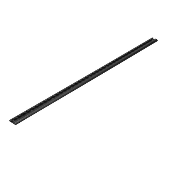 Riousery L Track Rail with Drilled Hole 3.3ft / 1m Sturdy Structure Robust Aluminum Airline Rail for Truck Beds Trailers Cargo Fixation Black