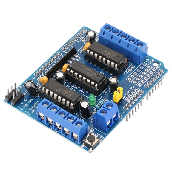 Riousery L293D Motor Drive Shield Expansion Board Module for Microcontrollers 4-Channel DC Stepper Motor Driver High Voltage 2.64 inches / 6.7 cm