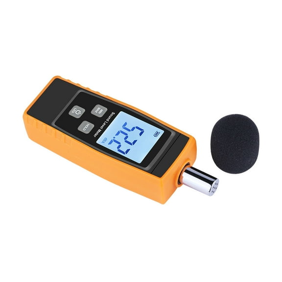 Riousery LCD Digital Sound Level Meter DB Meters 30-130dBA Noise Volume Measuring Tool Decibel Monitoring Tester with Max/Min/Data Hold Mode For Home Office Factory Construction Site Monitoring