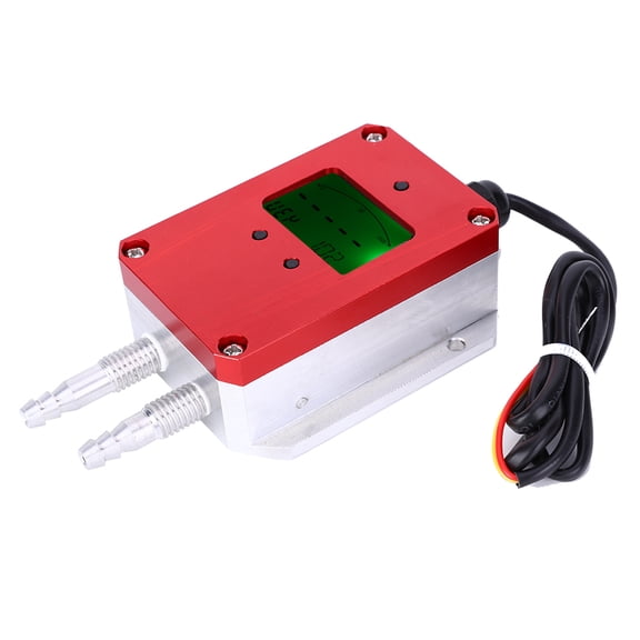 Riousery LCD Intelligent Digital Air Transmitter Air Pressure Sensor DC 24V 4-20mA for Ward Ventilation 0-300Pa